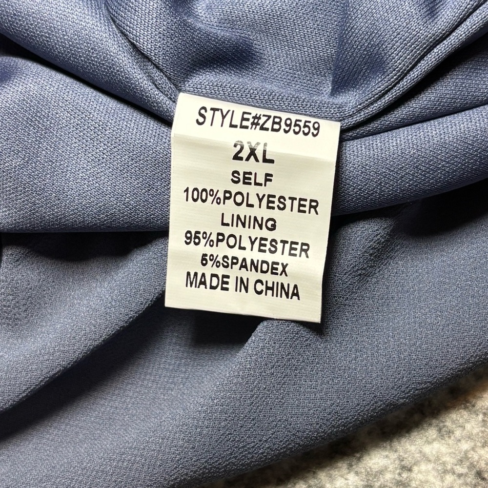 Zenobia Women’s Pleated Blouse 2XL Slate Blue - Picture 4 of 7